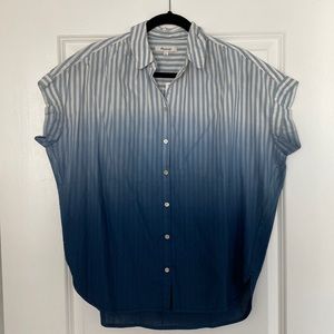MADEWELL- NWT - Central shirt dip dye stripe - S